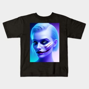 Sad Girl with Joker's Smile Kids T-Shirt